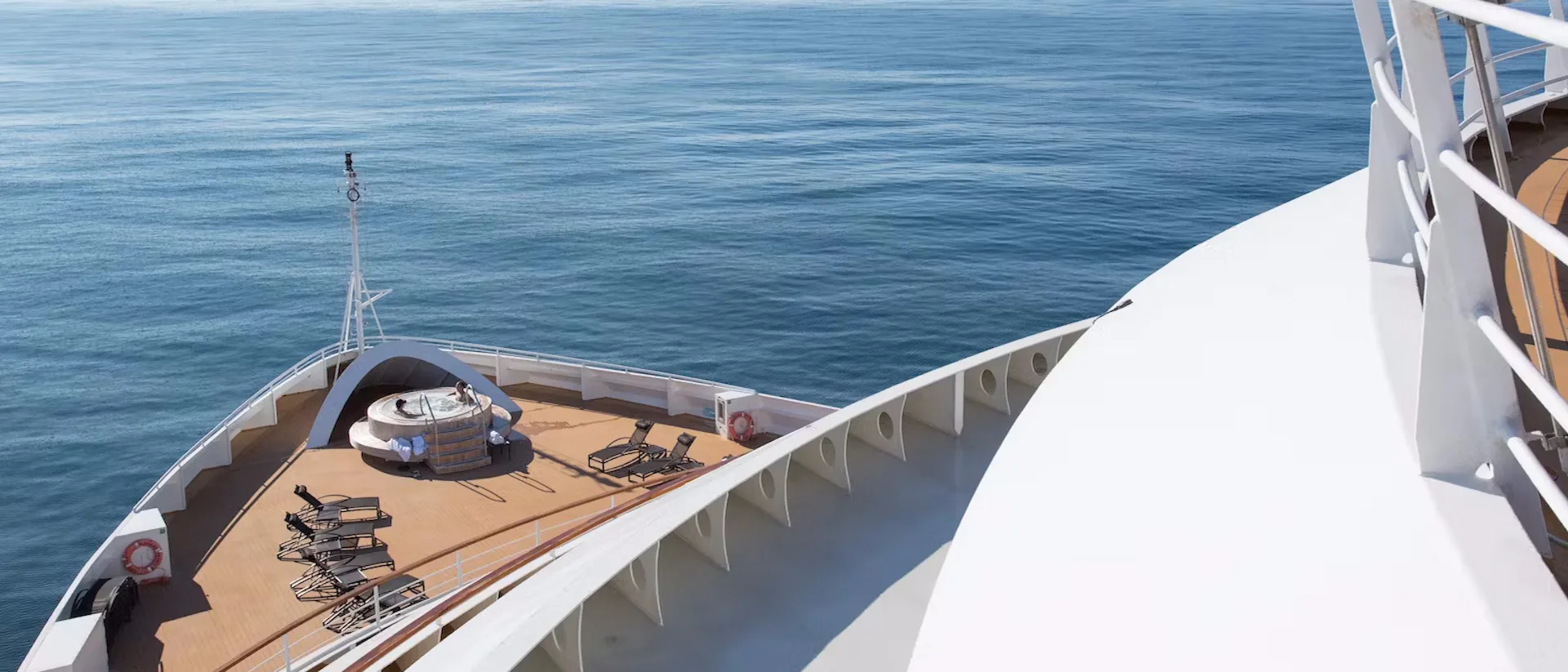 Bug des Kreuzfahrtschiffes Seabourn Sojourn