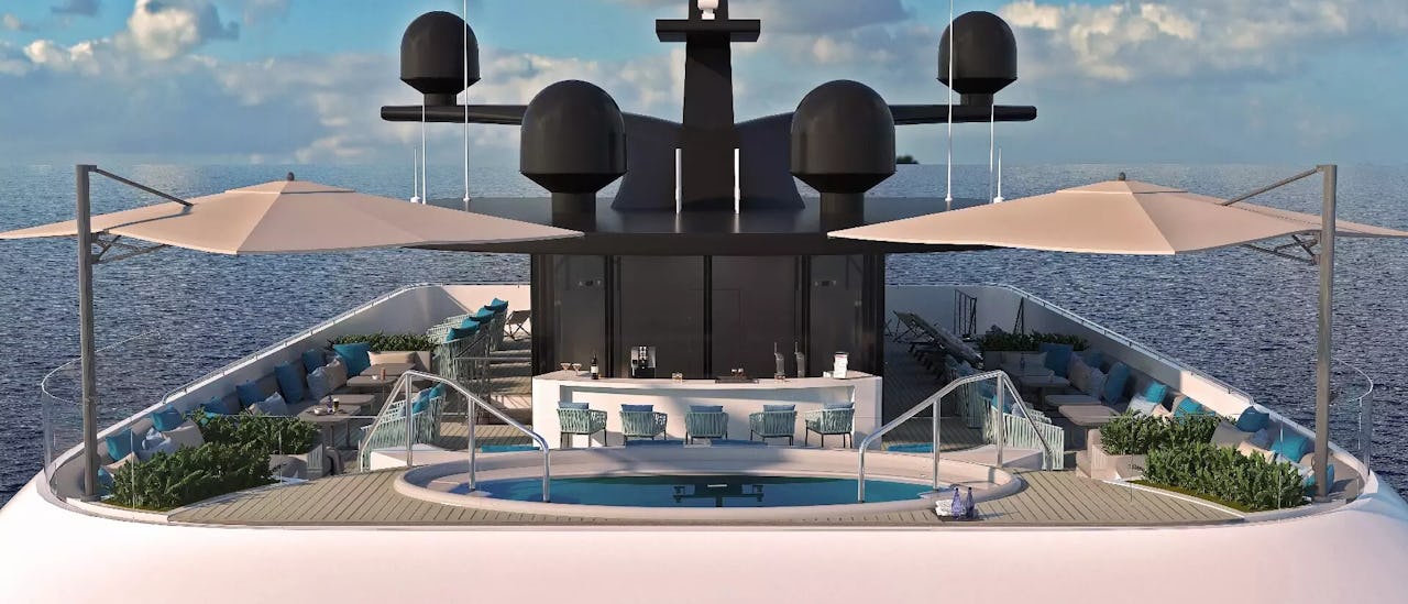 Deck des Kreuzfahrtschiffes Emerald Sakara