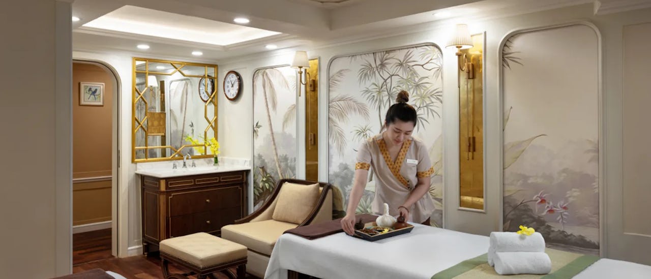 Massageraum des Flusskreuzfahrtschiffes Mekong Jewel