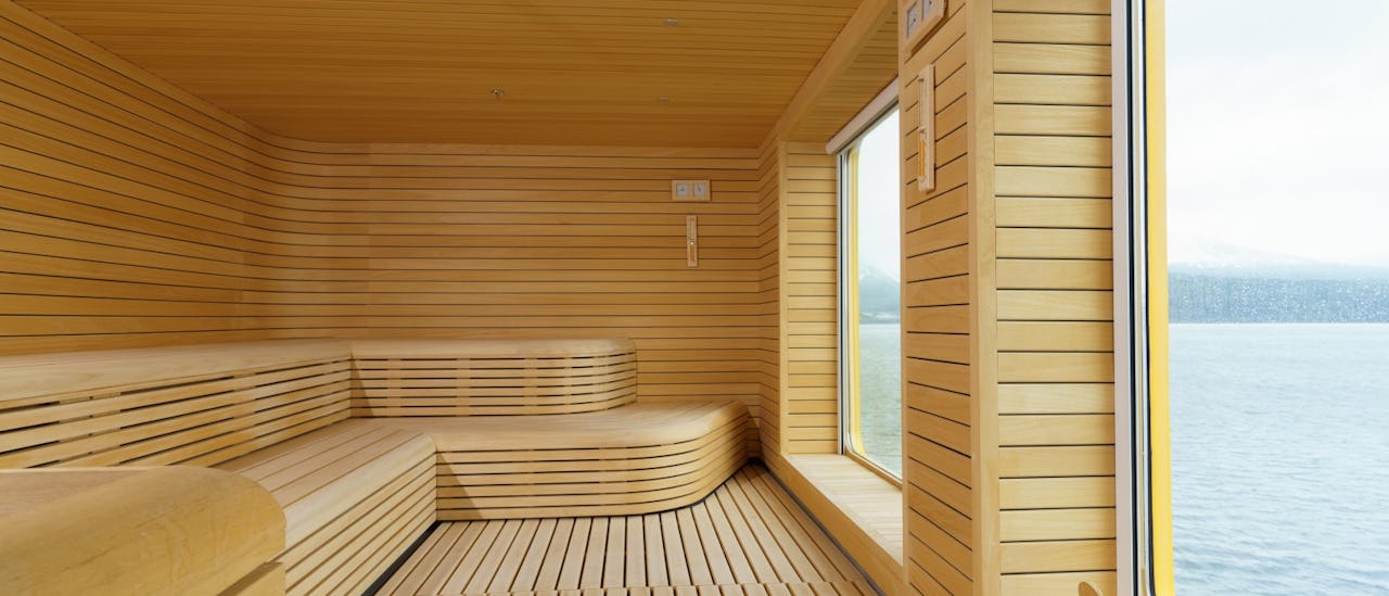 Sauna des Kreuzfahrtschiffes Ultramarine