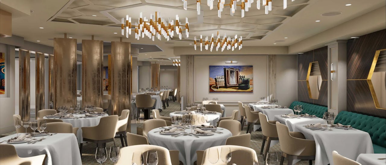 Restaurant des Kreuzfahrtschiffes Explora 1