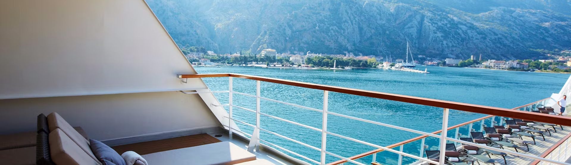 Balkon des Kreuzfahrtschiffes Seabourn Odyssey