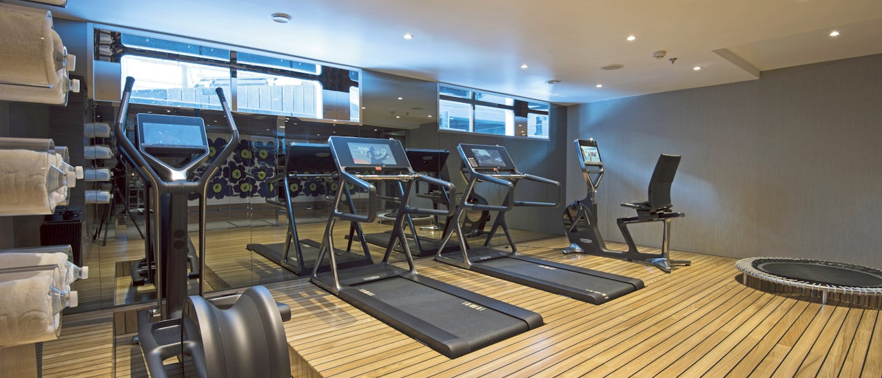 Fitnessraum des Kreuzfahrschiffes Scenic Ruby