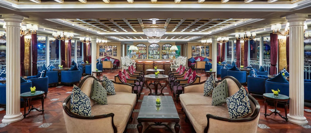 Lounge des Flusskreuzfahrtschiffes Mekong Jewel