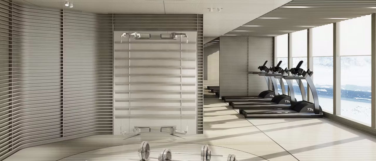 Fitnessraum des Kreuzfahrtschiffes Le Commandant Charcot