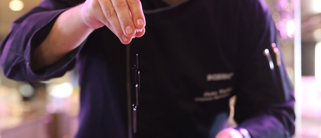 Angerichtete Speise des Kreuzfahrtschiffes Scenic Gem