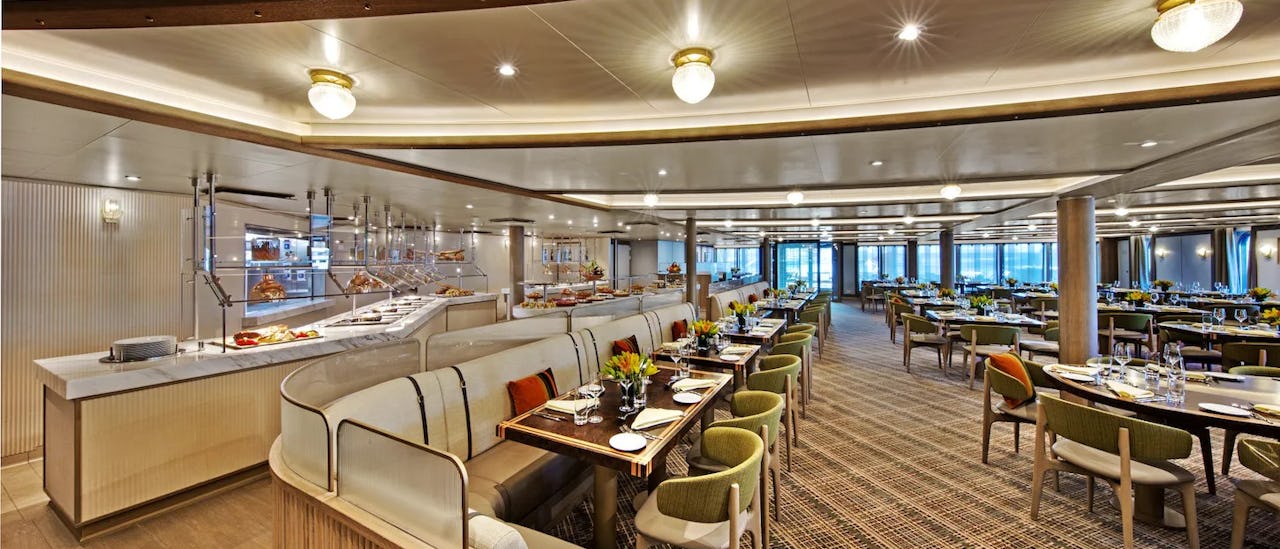 Restaurant des Kreuzfahrtschiffes Seabourn Venture