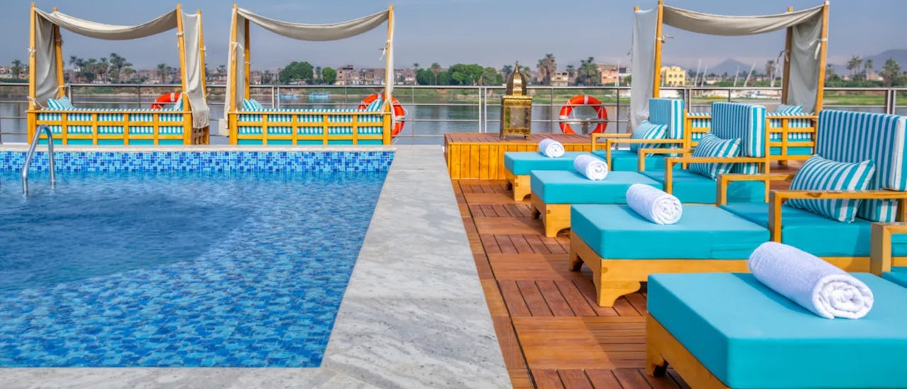 Sundeck des Kreuzfahrtschiffes S.S. Sphinx