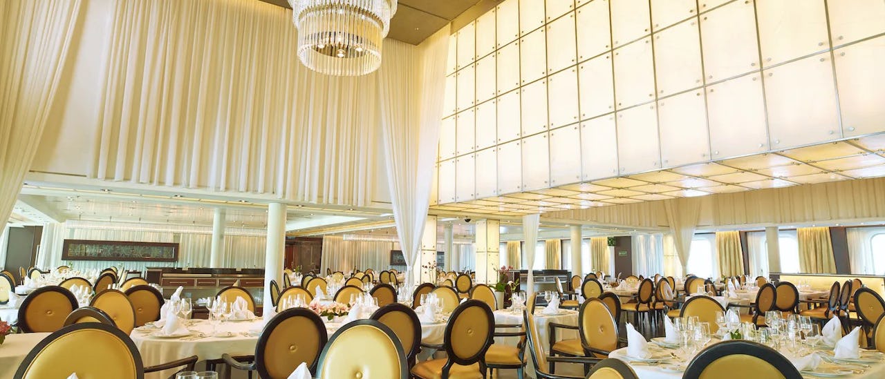 Restaurant des Kreuzfahrtschiffes Seabourn Odyssey