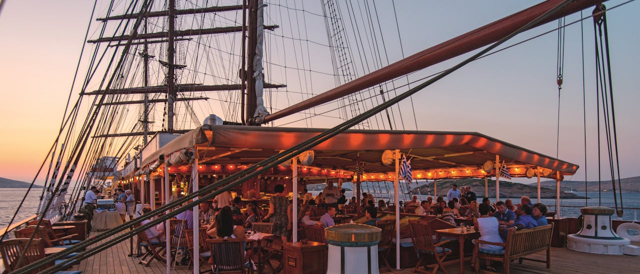 Deck des Kreuzfahrtschiffes Sea Cloud 2